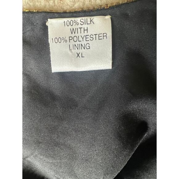 Vintage Night Vogue silk gold beaded evening cocktail top size XL - Picture 5 of 6